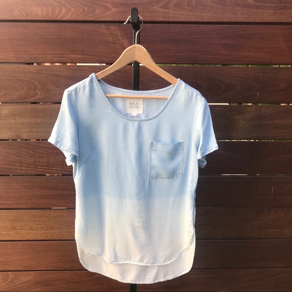 Thread & Supply Ombré Top in Denim Color